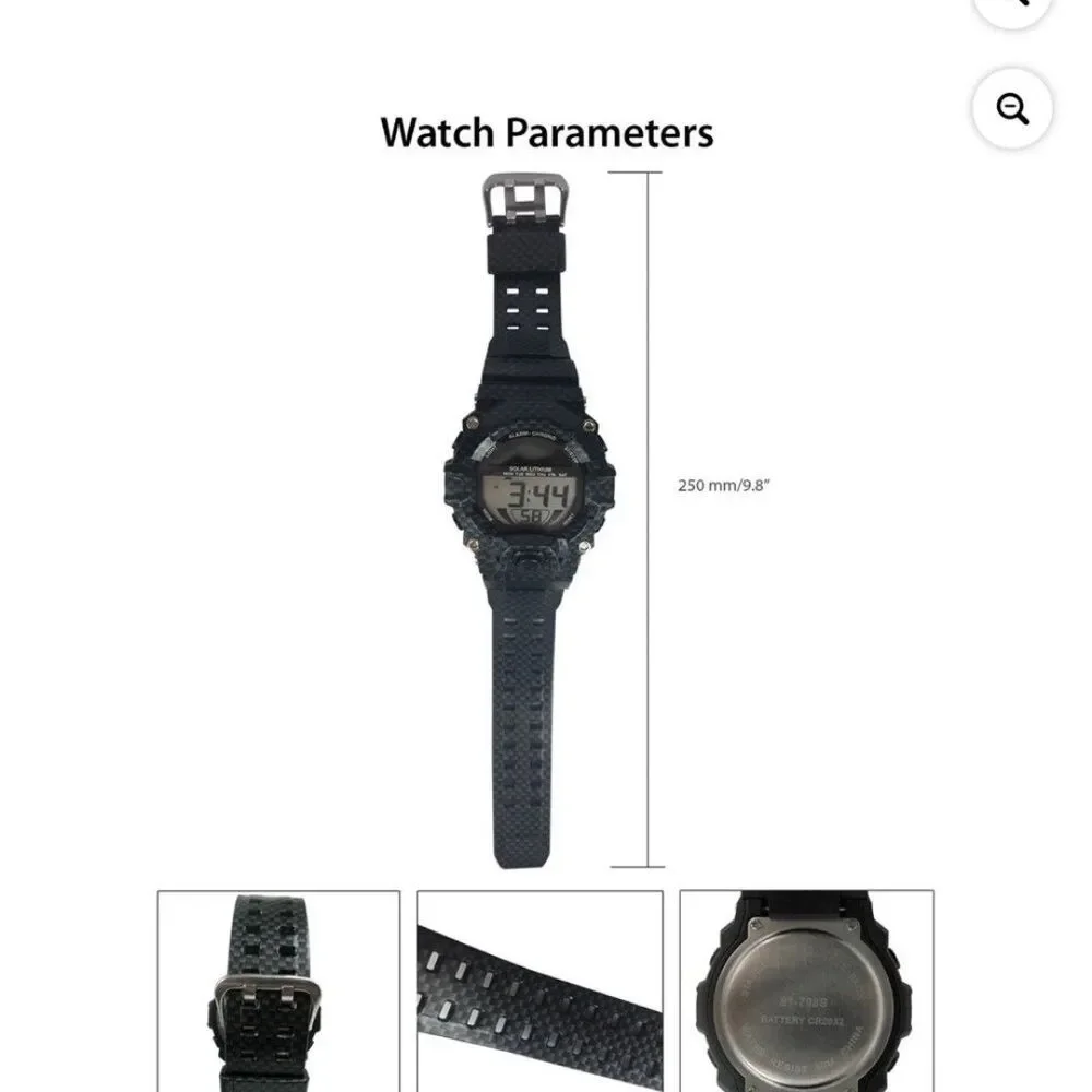George Black Smartwatch with Digital Display